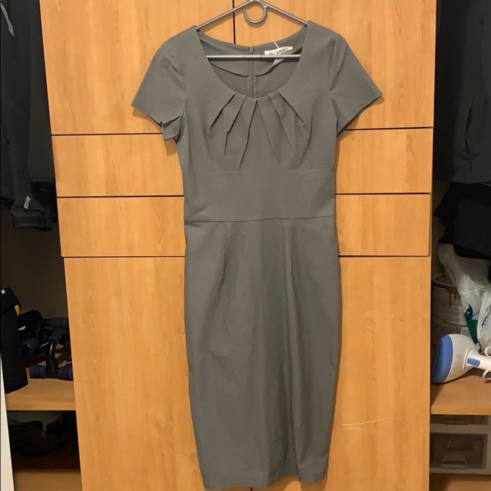 Gray Pencil Dress: Size L